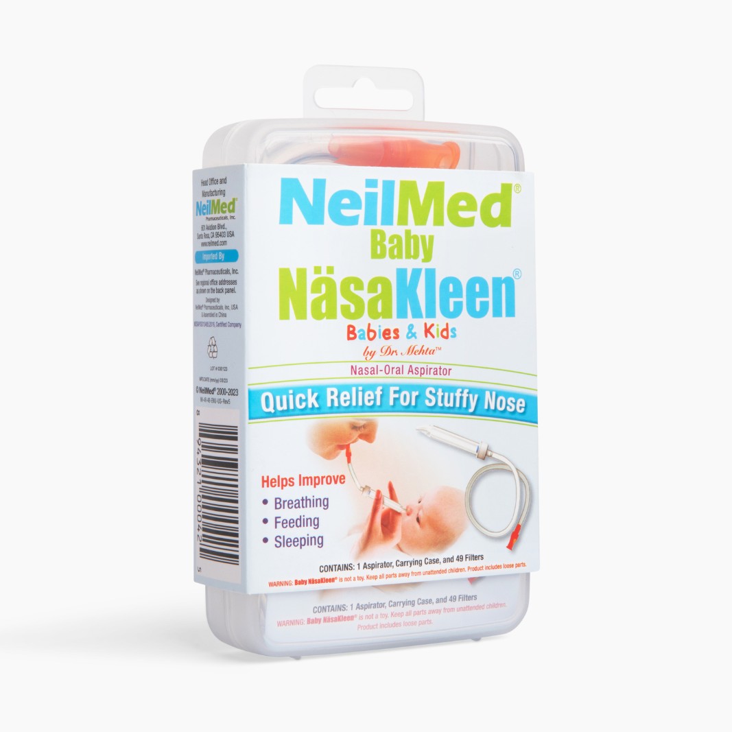  NeilMed Baby NasaKleen Nasal-Oral Aspirator with 49 Hygiene  Filters and a Convenient Storage Travel Case : Baby