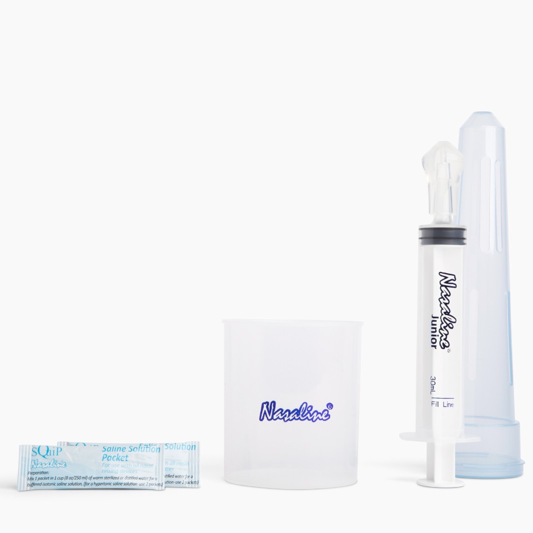 Nasaline® Junior Nasal Rinsing System with 10 Premixed Saline Packets -  SQuiP